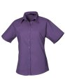 Dames blouse korte mouw Premier PR302 PURPLE